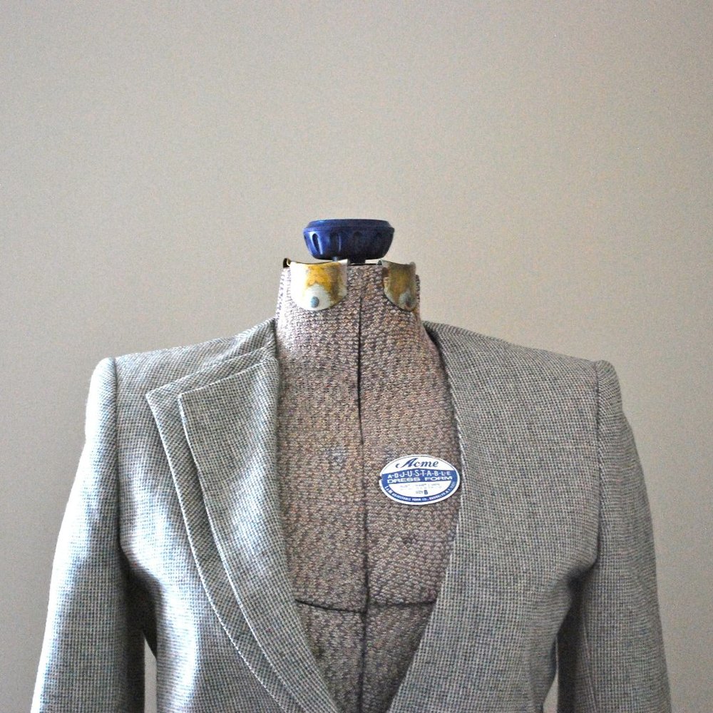 Cropped Asymmetrical Wool Blazer
